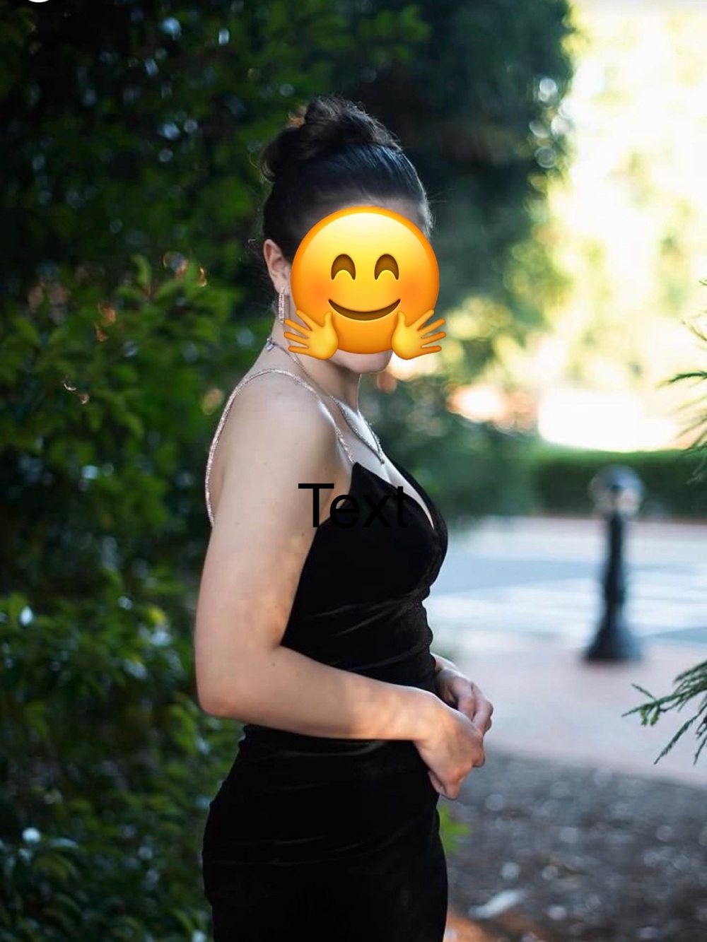 Windsor Black Velvet Dress with  Lace Accents